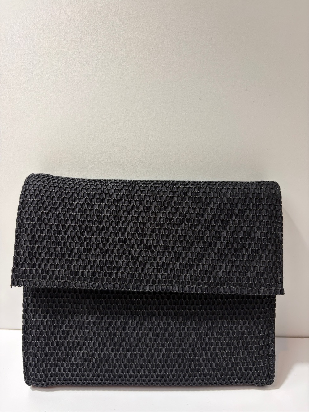 Vintage Tanner Krolle Black Mesh Textured Wallet